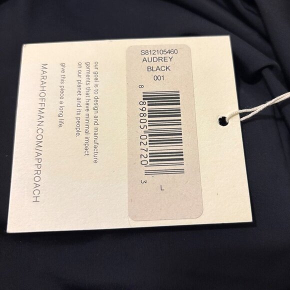 Mara Hoffman Women's Standard Audrey Black Deep V One Piece Swimsuit Size L, XL - Picture 11 of 11